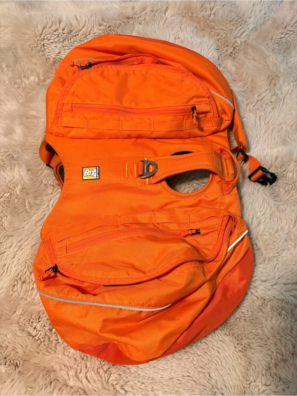 RuffWear Orange Dog Life Jacket with Safety Handle